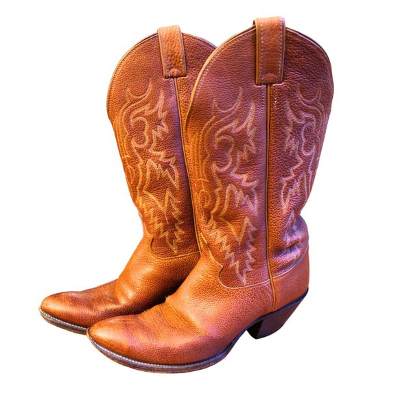 JUSTIN | Men's Buck Western Cowboy Boots 9.5D Unisex Rodeo Cowgirl Boho Made USA - Picture 3 of 8